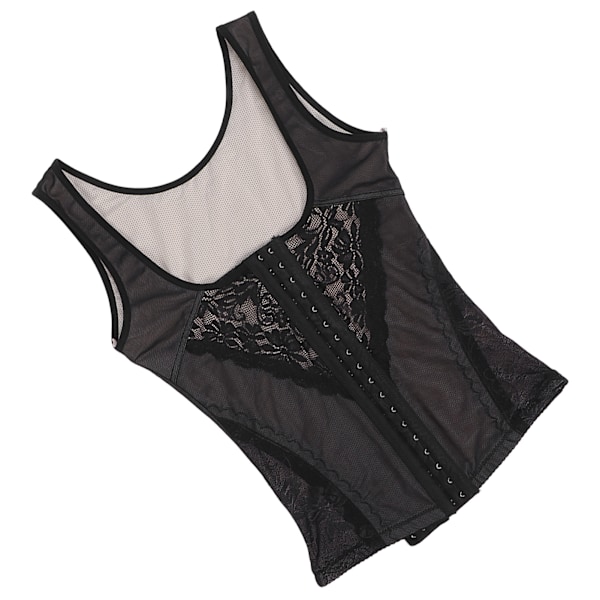 Åndbar Kvinde Vægttab Korset Høj Elastisk Talje Slankning Body Shaping Bodysuit SortM