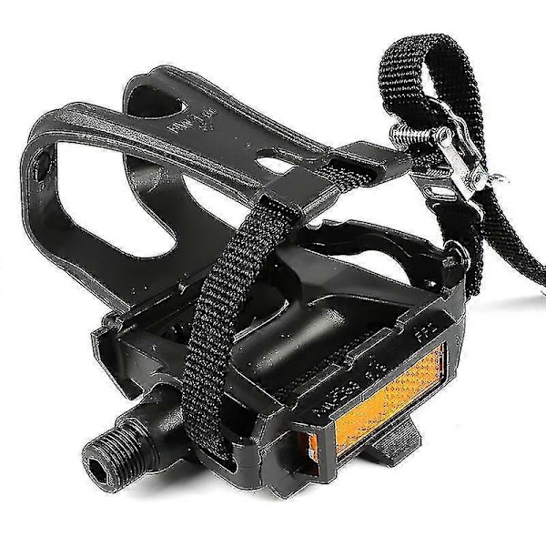 Cykel Pedalrem, Nylon Cykelpedaler Med Tåclips Og Remme Let At Installere Lh-1 Zekai