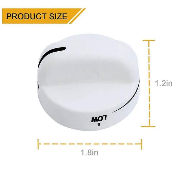 4X WP8273104 Control Knob Replacement Compatible with Stove/Cooktop 8273104 PS393679 8273112 WP82731 White