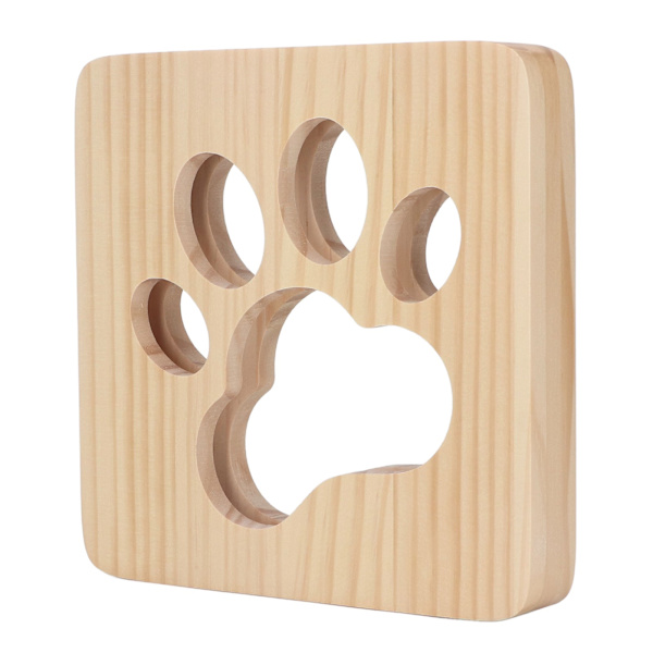 Cat Paw Nattlampa Ihåligt Mjukt ljus Ögonskydd Bärbar 3D trälampa med USB gränssnitt Nattlampa för sovrummet