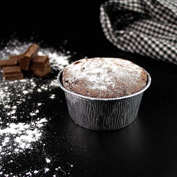 100-delade set av engångsbägare av aluminium för muffins, äggkräm, muffins och tarteletter
