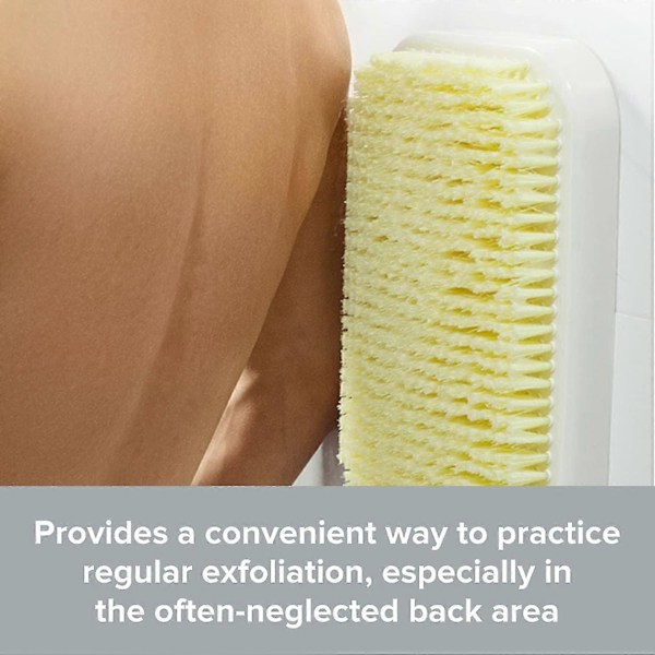 Väggmonterad Ryggskrubbare, Stor Exfolierande Borste för Dusch, Duschbad Skrubbborste Handsfree Ryggborste & Kroppsskrubbare