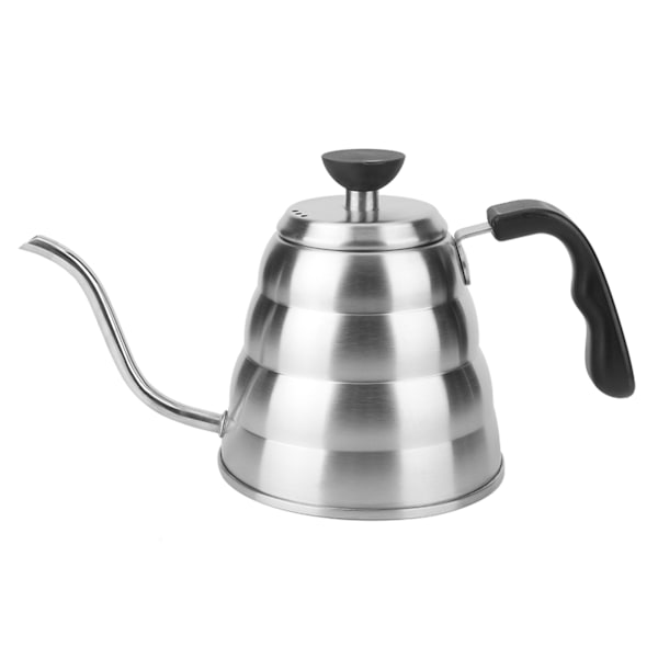 1,2L Rostfritt Stål Kaffe Droppkanna Häll Droppkokare Gåshals Lång Mun Tekanna med Termometer