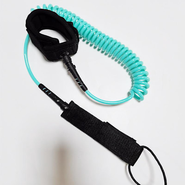 Premium Coiled Stand Up Paddle Board Leash - 10 fot lang, ankelsnor som holder seg på brettet