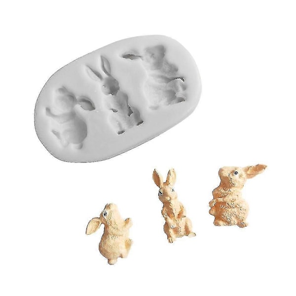 DIY Fondant Form Silikone Tegneserie Kanin Form Chokolade Kageforme Bageudstyr