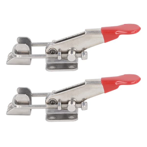 2 stk. Toggle Clamp Træklåse Justerbar Rustfrit Stål 400 lbs Kapacitet Sæt Kit