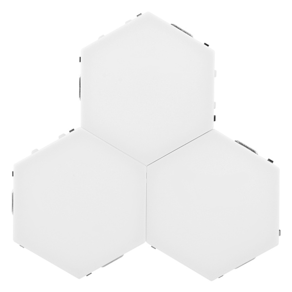 Modern enkel hexagonal formkombination DIY LED vägglampa hem dekorativt ljus dekorationEU-kontakt 110-240V