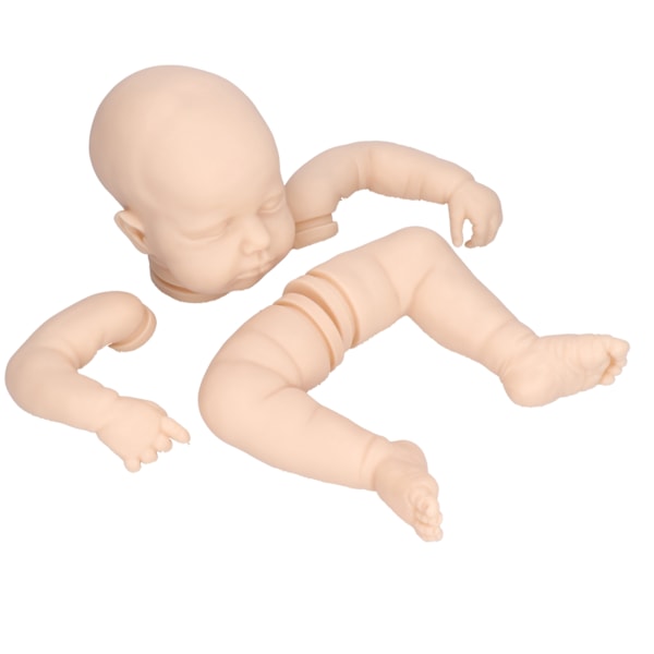 20 tums återfödd docka set realistisk babydocka helkropp naturtrogen DIY oavslutad docka kit