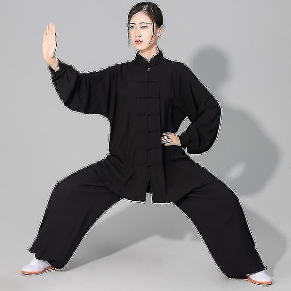 Pehmeät puuvillaiset tai chi -vaatteet miehille ja naisille 4XL