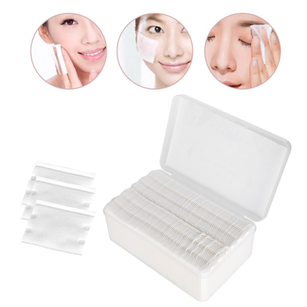 150 kpl/laatikko puuvillainen pehmeä meikkipyyhe kosmeettiset kasvojen poistopyyhkeet