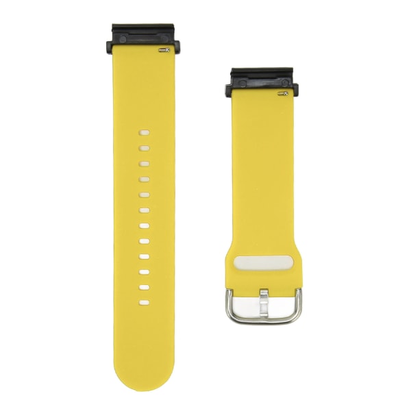 22 mm silikone urrem Smart Sports urbånd Udskiftning til Garmin Fenix ​​7 6 5 Yellow