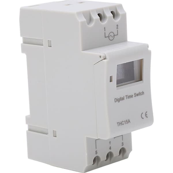 Programmerbar Ukentlig LCD Digital Timerbryter DIN-skinne AC220-240V 16A