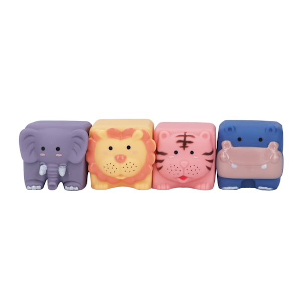 4pcs Lovely Soft Stacking Building Blocks Cute Animal Shape Soft Blocks Toys Educational Toys