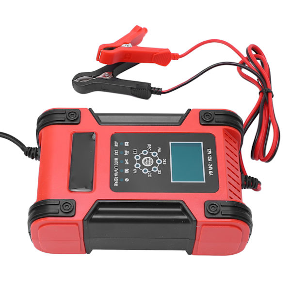 7-stegs smart batteriladdare automatisk batteriladdare polaritetsskydd AC100‑240V EU-kontakt