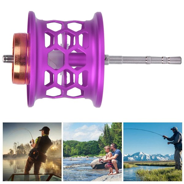 Aluminiumlegering Modificeret Wire Cup DIY Fiske Lure Baitcast Reel Fiskehjul Tilbehør Lilla