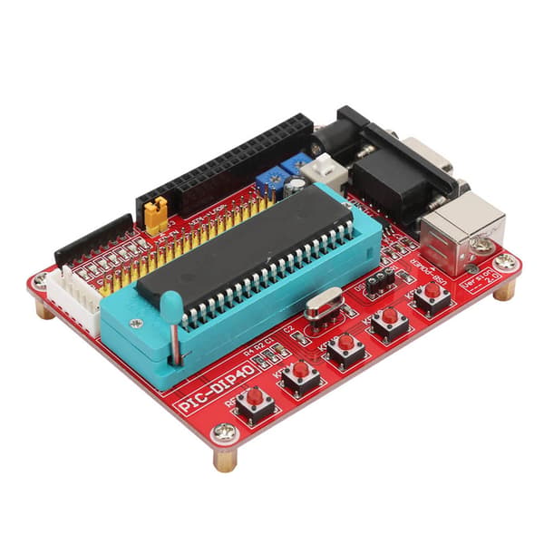 Microchip lærebrett PIC16F877A mikrokontroller utviklingskort med RS232-grensesnitt