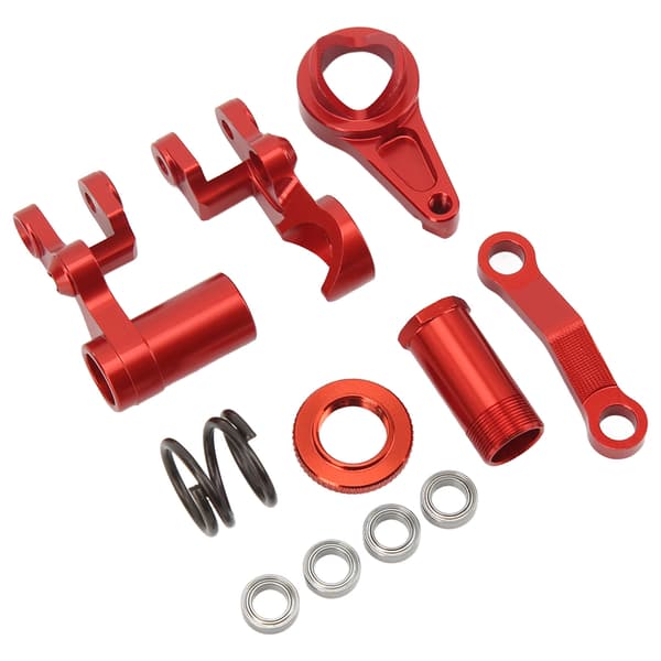 Styre Servo Saver Aluminium Legering Stabil Glat Drift RC Styreenhed til TRAXXAS SLASH 1/10 RC Bil Rød