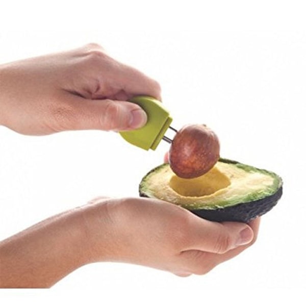 Avocado-skæreværktøj 3 i 1 Avocado-skæreværktøj med komfortabelt greb Shea-kernefjerner Skræller Køkkenredskaber