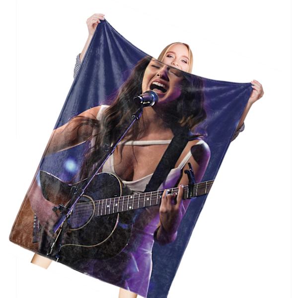 Blød tæppe polyester hudvenlig komfortabel åndbar klar tryk tæppe til sofa seng bil 100x120cm/39.4x47.2in