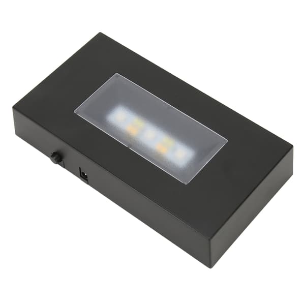 LED-ljusstativbas USB-driven multiläge blandade färger svart ABS rektangulär ljusdisplaybas för glaslåda