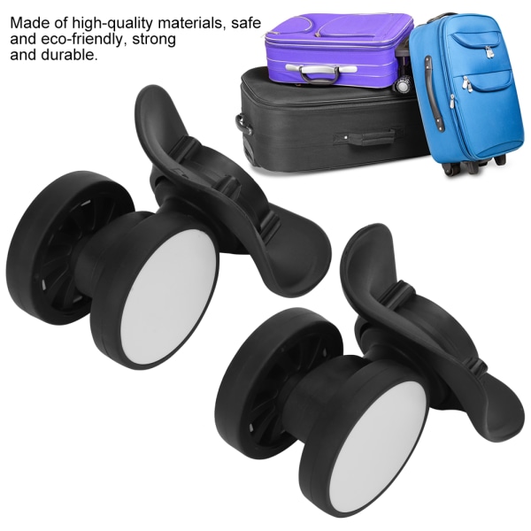 Universal Black Bagage Wheel - Ersättningstillbehör för resväska - Utomhustillbehör