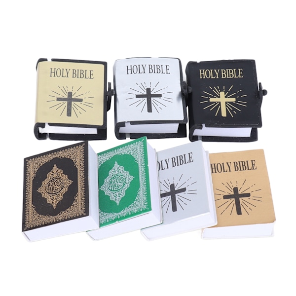 1:12 Dukkehus Miniature Bibel Lille Sød Smagfuld Utsøgt Mini Bibler Bogmodeller