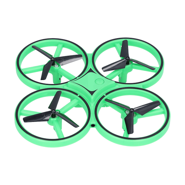 RC Mini Drone Painovoima-anturi LED-valo Quadcopter Lapsen lelu kaksoisohjaimella WatchGreen