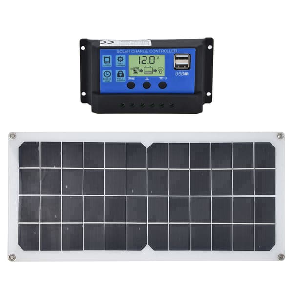 10W Solpanel Sæt med 10A Controller Udstødningsventilator til Bil Yacht RV Båd Mobiltelefon Batteri