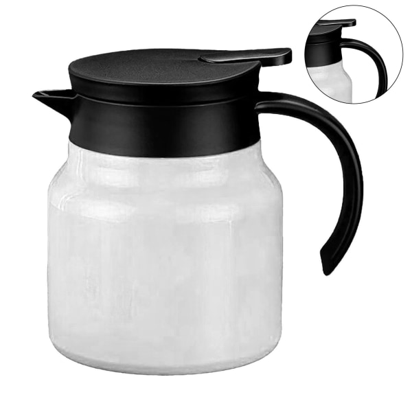 Isoleret tekande 1000 ml te vand adskillelse aftagelig termisk kaffekande tekande til hjemmet hvid