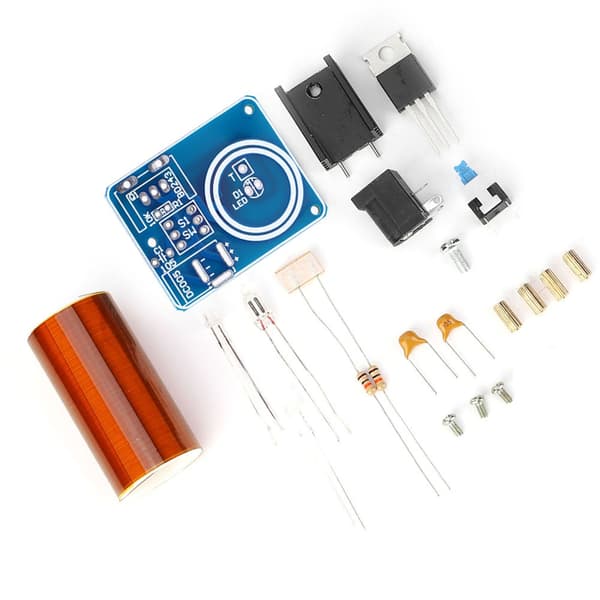 Mini Tesla Coil Fjärrkontroll LED Spark Module Kit Elektronisk DIY Kit DC12V Monteringssats