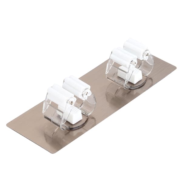 Kvastfäste Väggmonterad Organizer Mopp- och Kvastförvaringsverktygsställ 2-pack Vit
