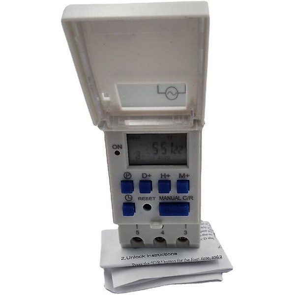 LCD Timer Veckovis Elektrisk Timer Digital Timer Strömbrytare 15A (220V)