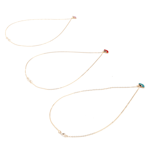 3 st hängsmycken Halsband Vackra Enkla Utsökta Boho Turkiska Blå Ögonskydd Halsband för Män Kvinnor Present