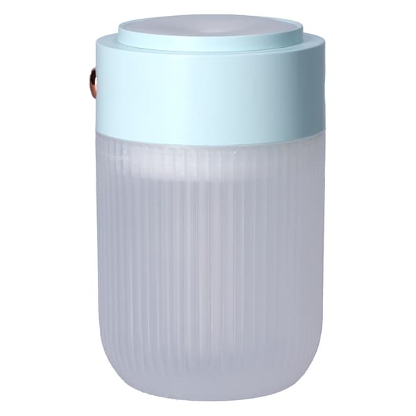 Cool Mist Luftfugter Mini Bærbar 250 ml USB Ultra Stille Diffuser med Farverigt Natlys Blå
