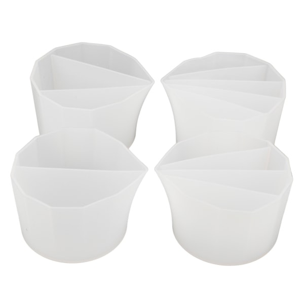 4 Styles Split Cups DIY Paint Pouring Silikone Genanvendelig Paint Aromaterapi Smeltende voks hældekop