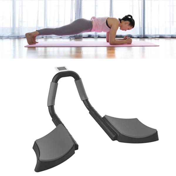 Plank Trainer Förtjockad armbågsdyna Vinkel Justerbar Postural Correction Plank Support Trainer Svart