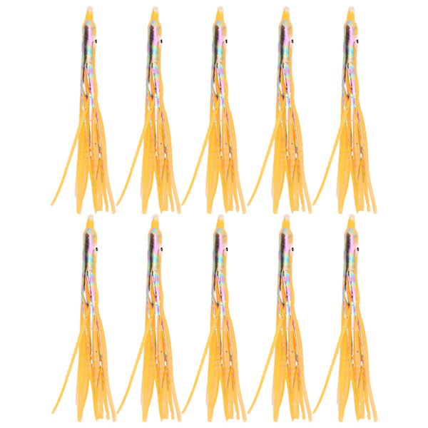 10 kpl kalastusviehettä keinotekoinen kalastusviehe jig tarvikkeet joelle rannalle järvelle 8 cm pituus oranssi laser
