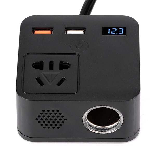 150W Bilomvandlare Spänningsomvandlare Transformator QC3.0 USB-laddare 12V till 220V