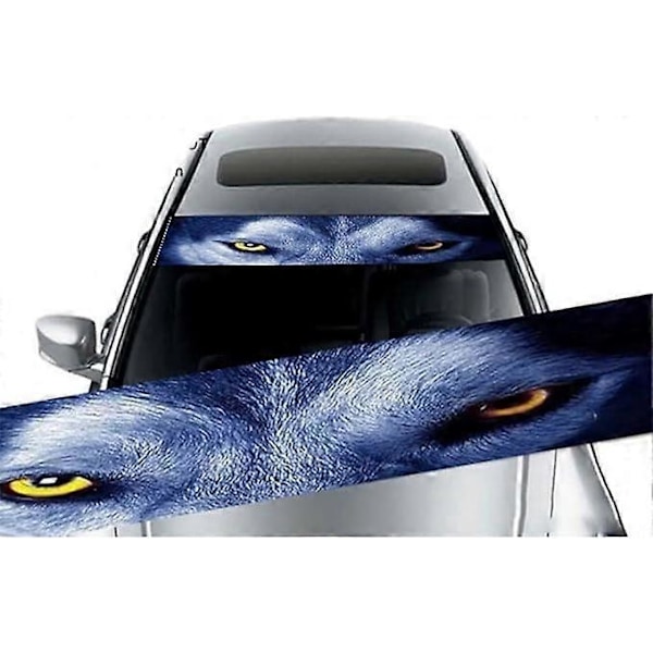 Occhio di lupo Bilmærker, Bil Front/Bagrude Mærkat 3D Ulve Dekaler Personlige Bilrude Mærkat Forrude Mærkat 133 * 21cm