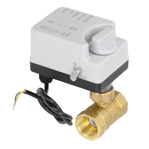 Motorisert Kuleventil Elektrisk 2-veis Normalt Lukket Manuell Automatisk DN20 DC12V~24V