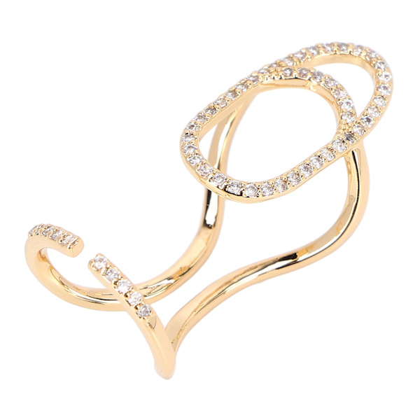 Nagelring Säker Frisk Justerbar Fashionabla fingernagelsmyckendekorationer för fester Bröllop3048 Guld