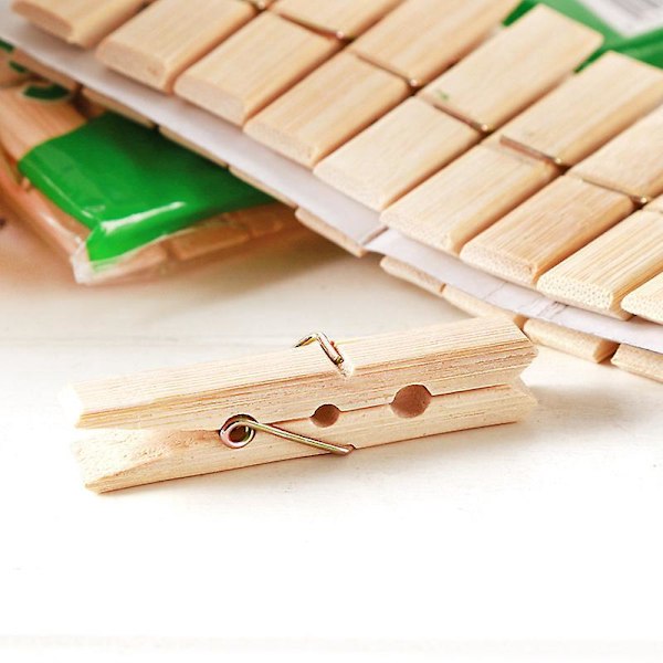 6*1.2cm 10 set bambuklämmor Hemklämmor Multifunktionella klämmor för tvätt, täcke, strumpor, vindtäta