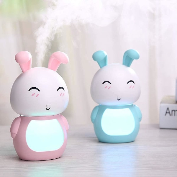 USB Tecknad Luftfuktare Mini Söt Kanin Luftfuktare (Rosa)
