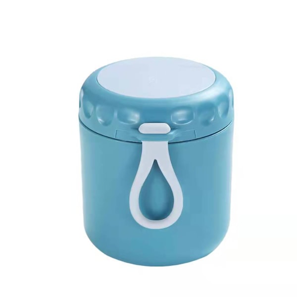 Thermal Soup Cup Stainless Steel Microwave Heating with Sealing Cap Breakfast Hot Food Container for Office Worker Blue