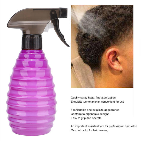 Salong Barber Shop Frisör Sprayflaska Hårstyling Vattenkanna Vattenkokare 400ml Lila