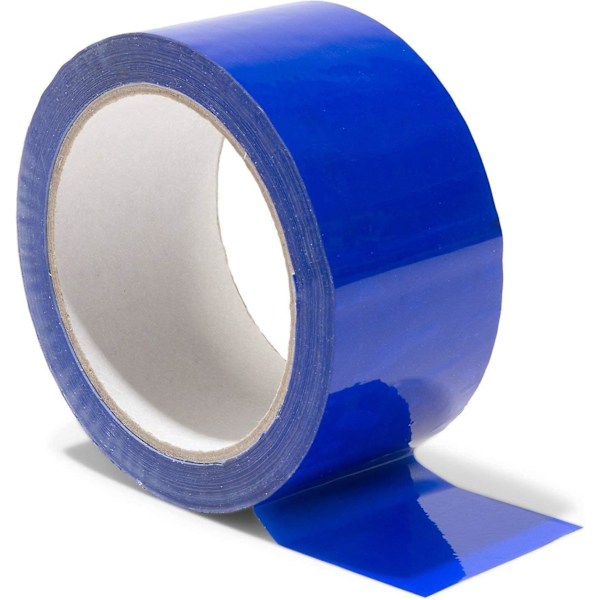 Packtejp, Färgad polypropenhäfttejp, Tyst rullande paketband med akryllim, 5 cm bredd x 16 m längd, Mörkblå
