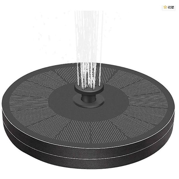 Opgraderet Solcelledrevet Springvandspumpe - 3W Glaspanel, Indbygget Batteri, Fuglebad, Dam, Pool, Akvarium, Udendørs