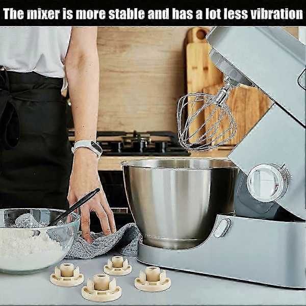 5 stk. Mixer Fod Bund Pad Stativ Tilbehør Udskiftning Mixer Tilbehør kompatibelt med Kitchenaid Mixer 9709707