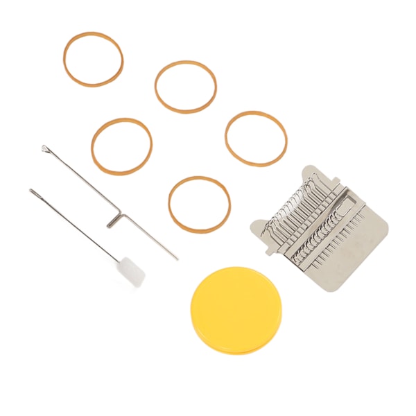Trädarning Mini Loom Maskin DIY Sömnad Snabbt Darning Loom med Gummiband Virkning Darning Maskin för Kläder 14 Stift