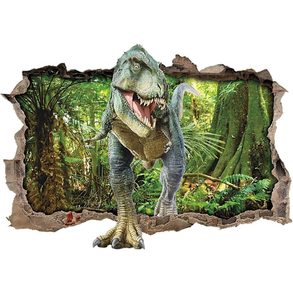 Dinosaurusskov Vægklistermærker 3D Knuste Vægdekorationer Soveværelse DIY Kunstindretning